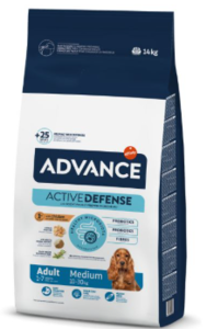 אדוונס מזון לכלבים בוגרים מגזע בינוני 14 ק"ג - Advance Medium Adult Chicken & Rice