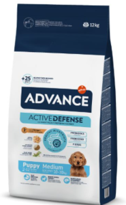 אדוונס מזון לגורי כלבים מגזע בינוני 12 ק"ג - Advance Puppy Protect Medium Chicken & Rice