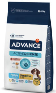 אדוונס סנסטיב סלמון מזון לגורי כלבים 12 ק"ג - Advance Puppy Sensitive Salmon & Rice