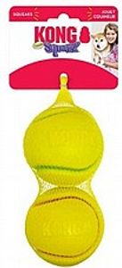 משחק לכלב זוג כדורי קונג סקוויז גדול- Kong Squeezz Tennis Ball