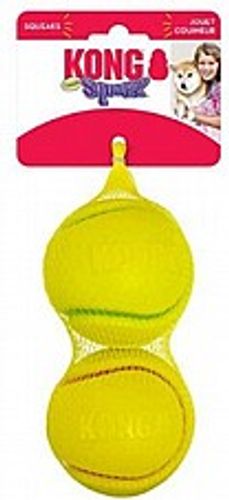משחק לכלב זוג כדורי קונג סקוויז בינוני - Kong Squeezz Tennis Ball