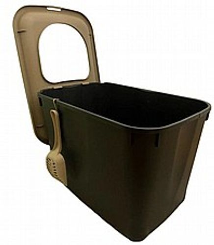 ארגז צרכים לחתולים עם פתח עליון -  top-entry toilet
