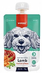 וונפי מחית כבש גזר ואפונה לכלב 90 גרם - Wanpy tasty meat paste