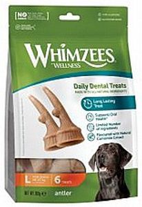 ווימזיס חטיף קרן דנטלי גדול 12 יחידות 360 גרם - Whimzees Antler Chew Large