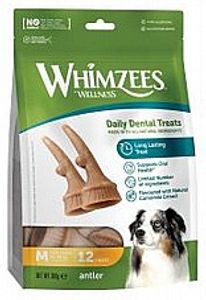 ווימזיס חטיף קרן דנטלי בינוני 12 יחידות 360 גרם - Whimzees Antler Chew Madium