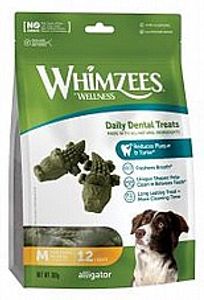 ווימזיס חטיף תנין דנטלי קטן 24 יחידות 360 גרם - Whimzees Alligator Chew Small