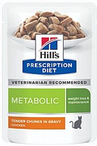 פאוץ' הילס מטבוליק מזון רפואי  לחתול 85 גרם - Hill's Prescription Diet Metabolic