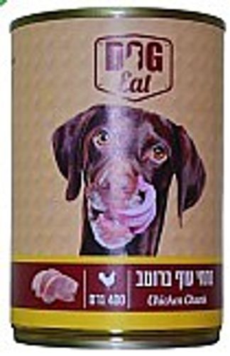 שימורי דוגאיט נתחי עוף ברוטב לכלבים 400 גרם - DogEat Chicken