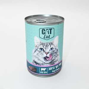 שימורי קטאיט נתחי בקר ברוטב 375 גרם - CatEat Beef