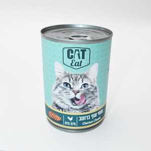 שימורי קטאיט נתחי עוף ברוטב 375 גרם - CatEat Chicken