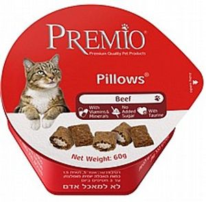 חטיף פרמיו לחתולים כריות בקר 60 גרם - Premio Pillows Beef