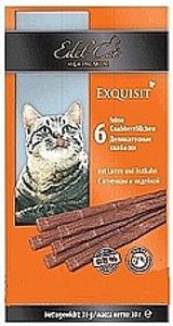חטיף אדל 6 מקלות כבש והודו לחתולים 30 גרם - Edel Exquisit