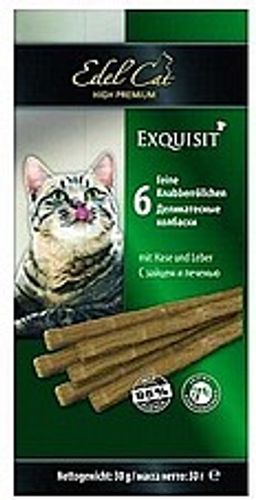 חטיף אדל 6 מקלות ארנב וכבד לחתולים 30 גרם - Edel Exquisit