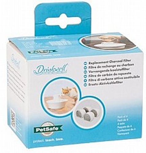פילטר פחם למזרקת מים פטסייף קרמית 4 יח' - Drinkwell Charcoal Filter