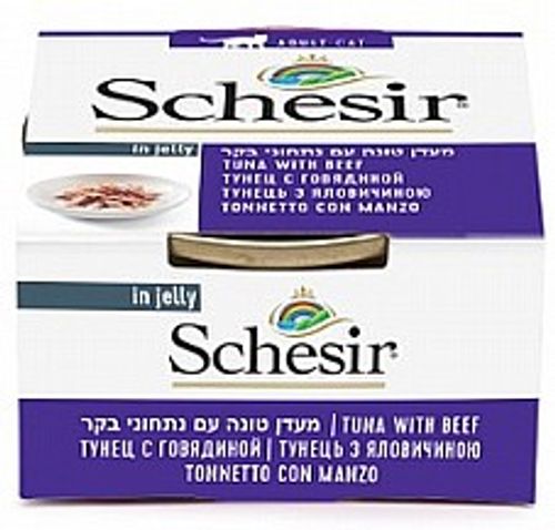שזיר מעדן טונה עם נתחוני בקר בג'לי 85 גרם