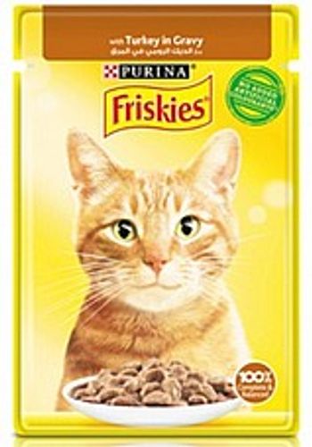 פאוץ' פריסקיס נתחי הודו ברוטב לחתול 85 גרם - Friskies