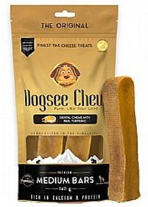 חטיף לכלבים זוג עצמות יאק בינוניות 140 גרם - Dogsee Chew Turmeric Medium Bars