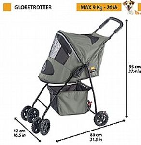 עגלה פרפלסט לכלבים וחתולים עד 9 ק"ג - Ferplast Globetrotter