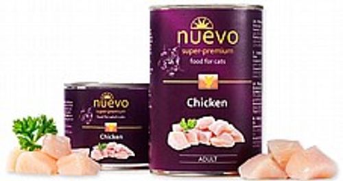 שימורי נואבו סופר פרמיום עוף לחתולים 400 גרם - Nuevo Super Premium Chicken