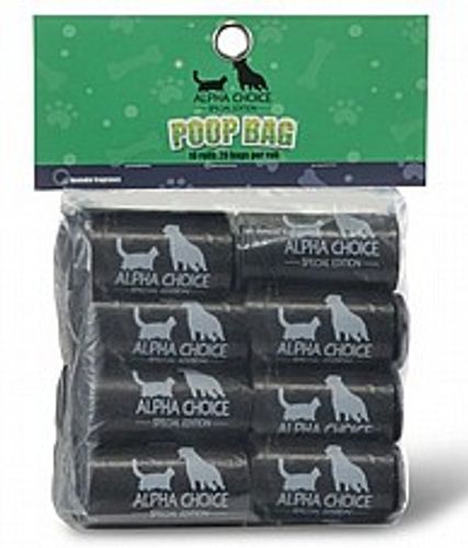 אלפא צ'ויס שקיות לאיסוף צרכים 16 גלילים - ALFA CHOICE Cleen Up Poop Bags