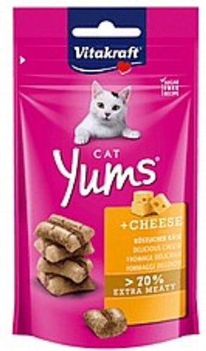 חטיף ויטקראפט קט יאמס גבינה 40 גרם - Vitakraft Cat Yums Cheese