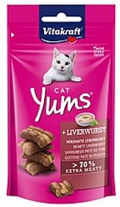 חטיף ויטקראפט קט יאמס נקניקיות כבד 40 גרם - Vitakraft Cat Yums Liver Sausage
