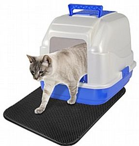 משטח פטנט נגד עקבות חול חתולים - waterproof cat litter mat