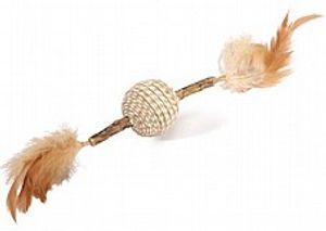 משחק לחתול מקל מטאטאבי עם כדור יוטה - Matatabi stick with jute ball