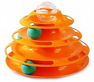 משחק לחתול גלגל 3 קומות - Batting Ball Stack
