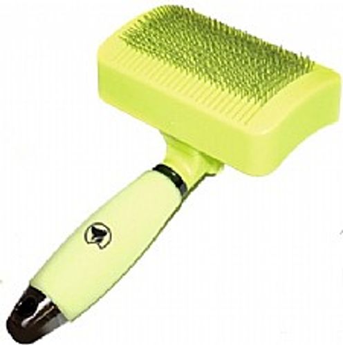 מברשת קארדר ניקוי עצמי בינונית ידית ג'ל - GlamGel Slicker Brush