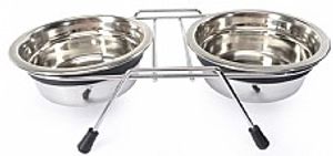 סט כלי נירוסטה עם גומי ומעמד 13 ס"מ - Complete set Stand + 2 bowls