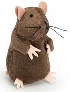 עכבר עומד משמיע קול - Plush mole with microchip