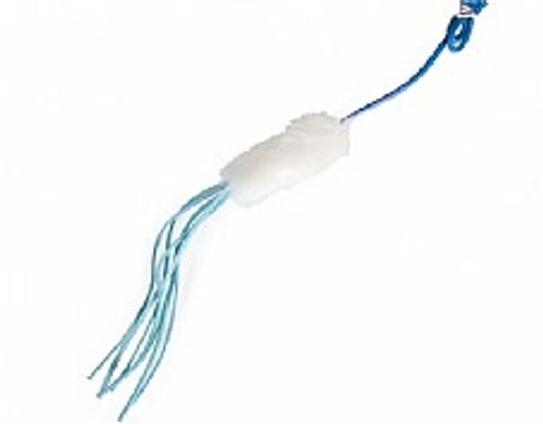 חכת משחק לחתול רצועת עור - Play rod with leather string