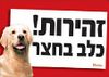 שלט זהירות כלב בחצר גולדן