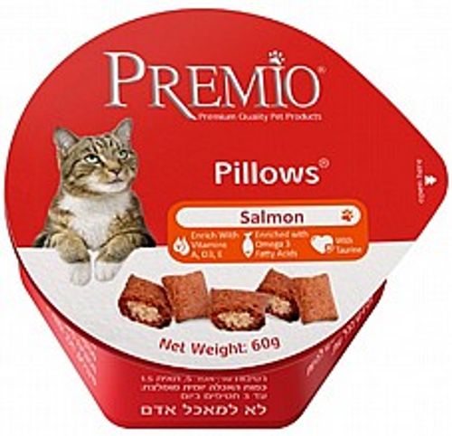 חטיף פרמיו לחתולים כריות סלמון 60 גרם - Premio Pillows Salmon