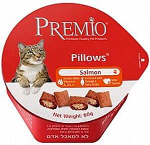 חטיף פרמיו לחתולים כריות סלמון 60 גרם - Premio Pillows Salmon