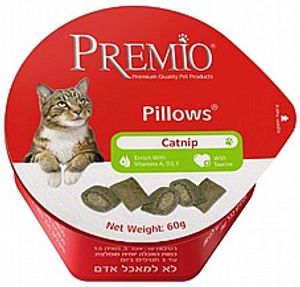 חטיף פרמיו לחתולים כריות קטניפ  60 גרם - Premio Pillows Catnip