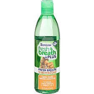 מי פה טרופיקלין עור ופרווה 473 מ"ל - tropiclean fresh breath + skin&coat