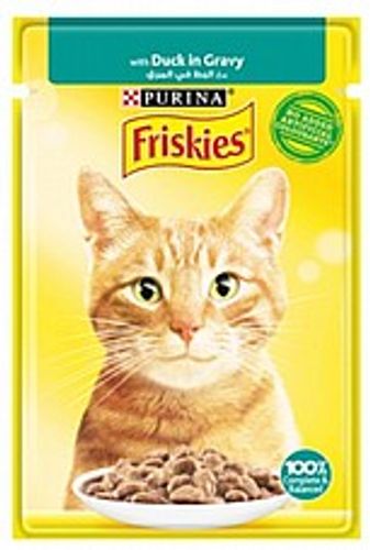 פאוץ' פריסקיס נתחי ברווז ברוטב לחתול 85 גרם - Friskies