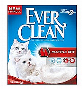 אוור קלין אדום חול מתגבש למספר חתולים 10 ליטר - EVER CLEAN multiple cat