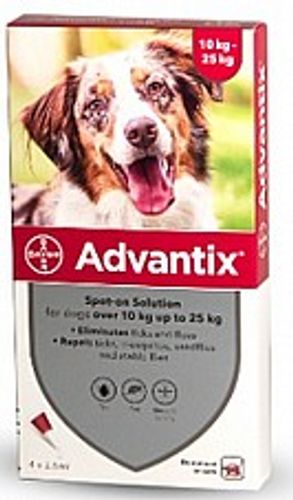 Advantix טיפות - טיפול בפרעושים וקרציות לכלבים