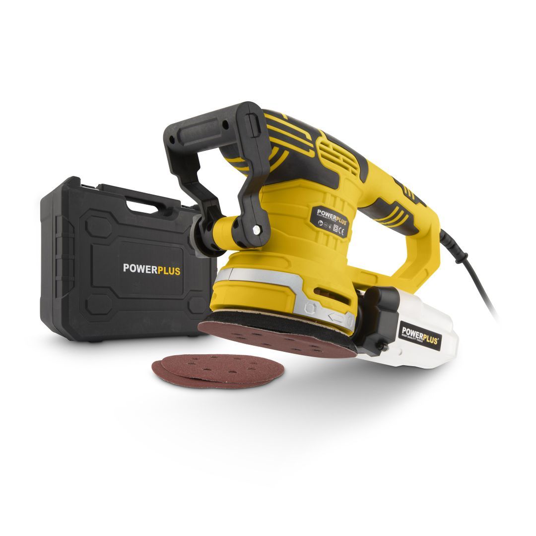 מלטשת אקסצנטרית 125 מ"מ 450W עם 3 אביזרים  POWX0471