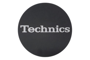 זוג סליפמטים שחורים עם לוגו כסוף - TECHNICS Slipmat B/S 