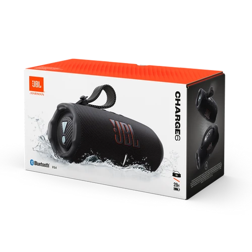 רמקול אלחוטי JBL Charge 6 שחור- שנת אחריות ע