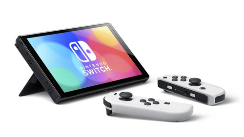 באנדל קונסולת Nintendo Switch OLED בצבע לבן + נרתיק נשיאה + משחק במבצע לבחירה