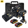 סט מברגות 18 וולט אימפקט+רוטטת DX12K CAT 2X2A + שני סטים מקדחים