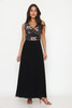 שמלת נינט מקסי שחור פרחים