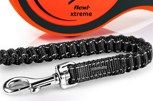 רצועה נמתחת פלקסי אקסטרים M כתום לכלב 5 מטר Flexi Xtreme