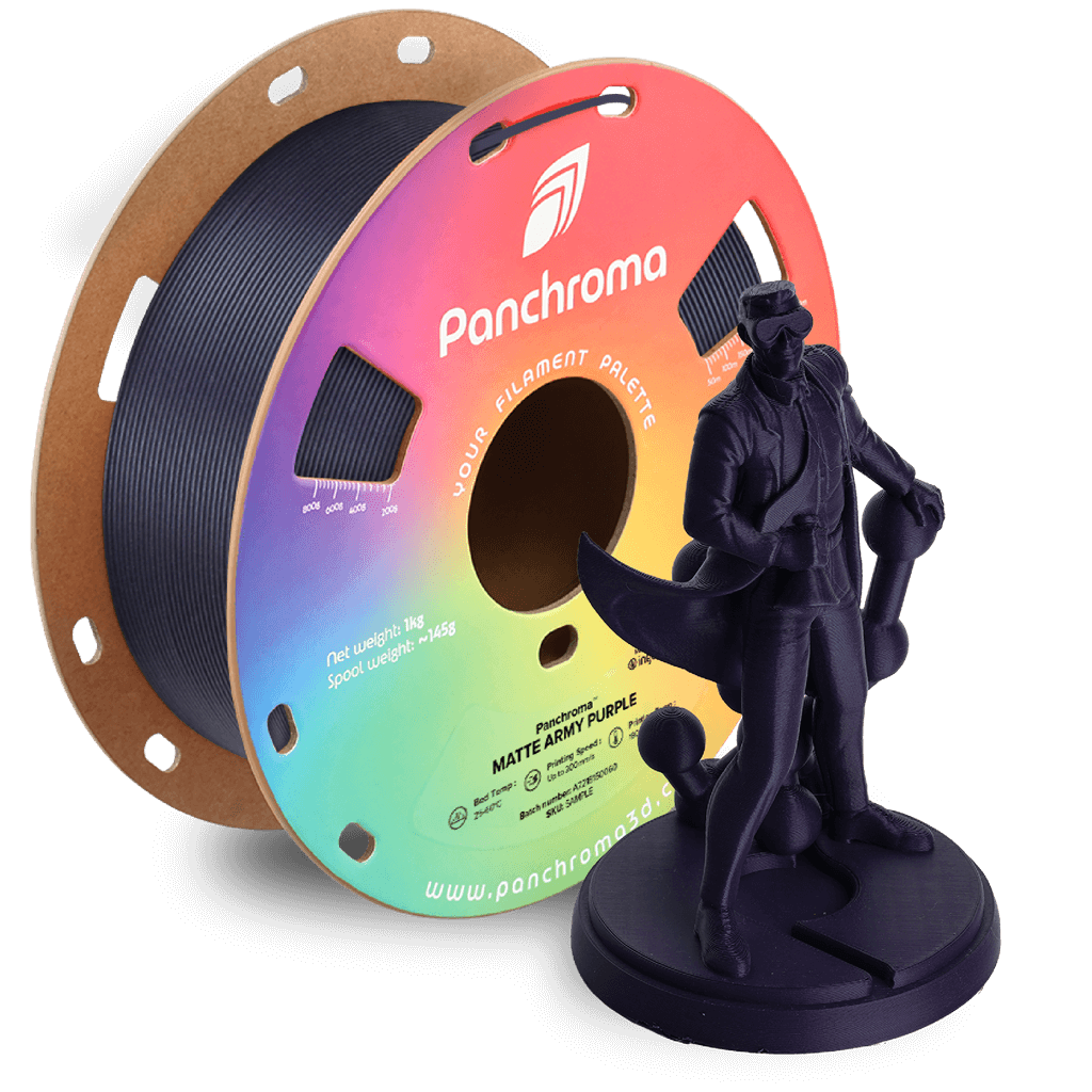 פילמנט סגול צבאי 1 ק"ג 1.75 מ"מ - Panchroma Matte PLA Army Purple (PolyTerra™ PLA)