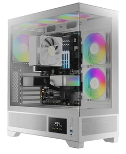 מחשב גיימינג לבן עם RX 9070 ו-Ryzen 7 9700X – ביצועים ל‑1440P / 4K ועבודה מקצועית